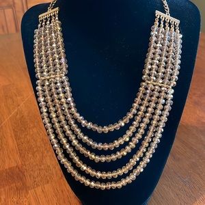 Champagne Colored statement necklace